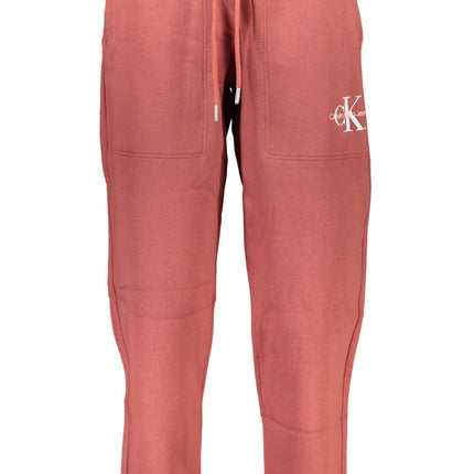 CALVIN KLEIN Rote Damenhose – Jogginghose mit Fleecefutter für Herbst/Winter
