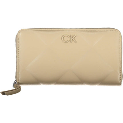 CALVIN KLEIN Damenbrieftasche Beige – RFID-Schutz & 5 Fächer | soulluna.de