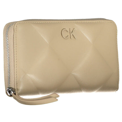 CALVIN KLEIN Damenbrieftasche Beige – RFID-Schutz & 5 Fächer | soulluna.de