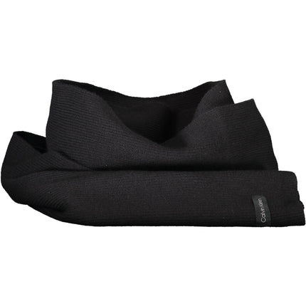 CALVIN KLEIN Damenschal Schwarz – Weicher Winter-Schal mit Logo-Stickerei | soulluna.de