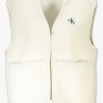 Calvin Klein Ärmellose Jacke Damen – Weiße Winterjacke mit Logo-Applikation