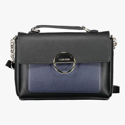 CALVIN KLEIN Damen Schultertasche Schwarz – Elegante Handtasche mit Logo-Detail