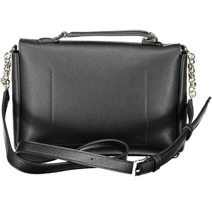 CALVIN KLEIN Damen Schultertasche Schwarz – Elegante Handtasche mit Logo-Detail