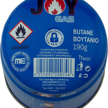 Camping Gaskartusche 190g – Sicherheitsventil, Outdoor Campinggas (Camping - Zubehör) kaufen bei Linkreich – Jetzt entdecken!