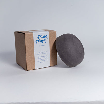 KUMO Cappuccino Tasse grau/schwarz