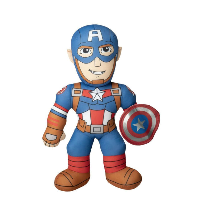 SEO. Captain America Marvel Avengers Kuscheltier - 38 cm Plüschtier mit Sound Stofftier - Linkreich