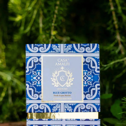 CASA AMALFI BLUE GROTTO HAND PAINTED CANDLE - Fresh Acqua Marine