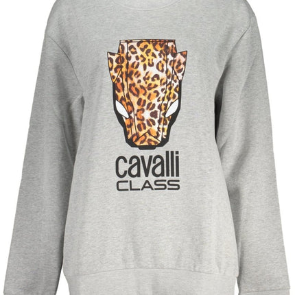 SEO. Cavalli Class Graues Sweatshirt Mit Reissverschluss Für Damen - Grau Linkreich