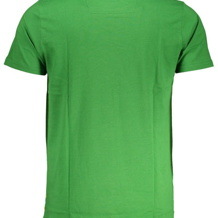 SEO. Cavalli Class Grünes Kurzärmeliges Herren - T-Shirt - Weiß Linkreich