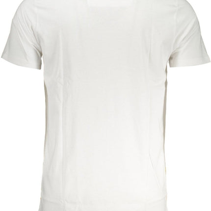 SEO. Cavalli Class Grünes Kurzärmeliges Herren - T-Shirt - Weiß Linkreich