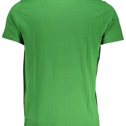 SEO. Cavalli Class Grünes Kurzärmeliges Herren - T-Shirt - Blau Linkreich