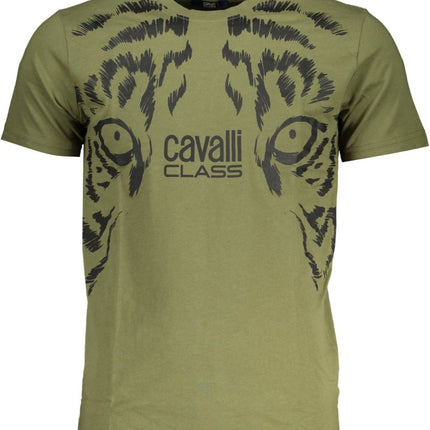 SEO. Cavalli Class Grünes Kurzärmeliges Herren - T-Shirt - Grün (VE04050) Linkreich
