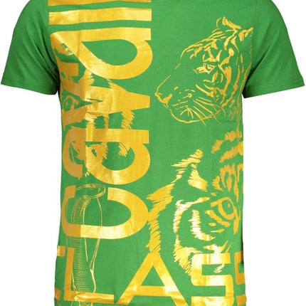 SEO. Cavalli Class Grünes Kurzärmeliges Herren - T-Shirt - Grün Linkreich