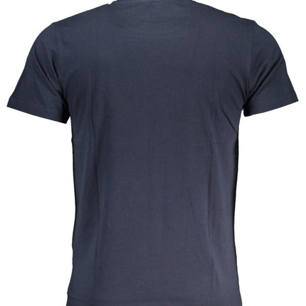 SEO. Cavalli Class Herren - Kurzärmeliges T-Shirt Blau - Schwarz Linkreich