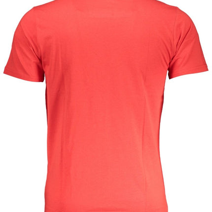 SEO. Cavalli Class Herren - Kurzärmeliges T-Shirt Blau - Schwarz Linkreich