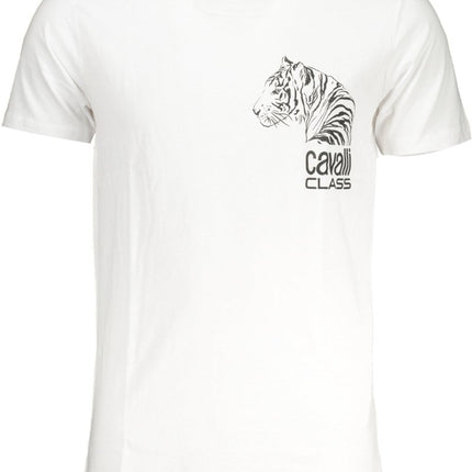 SEO. Cavalli Class Herren - Kurzärmeliges T-Shirt Blau - Rot Linkreich