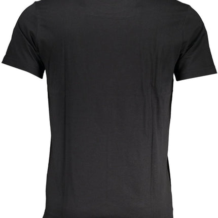 SEO. Cavalli Class Herren - Kurzärmeliges T-Shirt Blau - Schwarz Linkreich