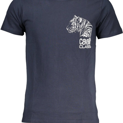 SEO. Cavalli Class Herren - Kurzärmeliges T-Shirt Blau - Blau Linkreich