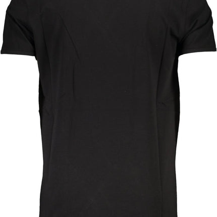 SEO. CAVALLI CLASS Herren T-Shirt Kurzarm Schwarz – Premium Baumwolle mit Elastan - Blau Linkreich