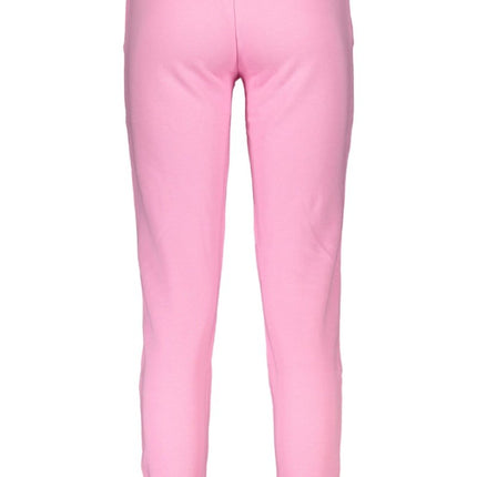 SEO. CAVALLI CLASS Jogginghose Damen – Weisse Sporthose mit Stickerei & elastischem Bund - Rosa Linkreich