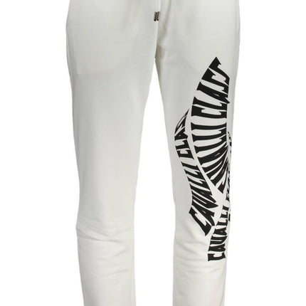 SEO. CAVALLI CLASS Jogginghose Herren – Weisse Sport - Hose mit elastischem Bund - Weiß Linkreich