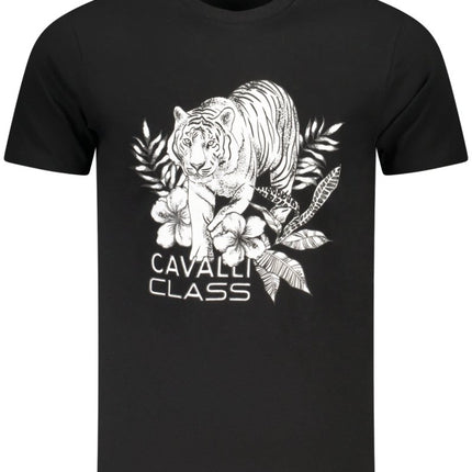 SEO. Cavalli Class Kurzarm - T-Shirt Herren Blau - Schwarz Linkreich