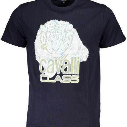 SEO. Cavalli Class Kurzarm - T-Shirt Herren Blau - Blau Linkreich