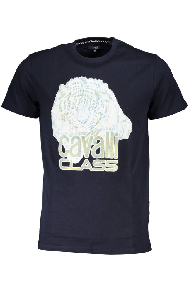 SEO. Cavalli Class Kurzarm - T-Shirt Herren Blau - Blau Linkreich