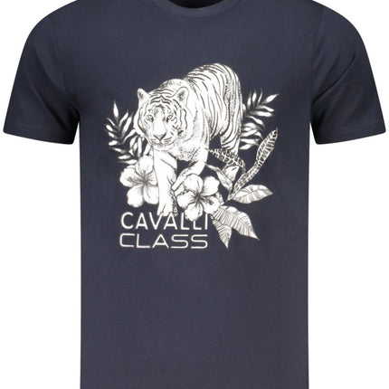 SEO. Cavalli Class Kurzarm - T-Shirt Herren Blau - Blau Linkreich