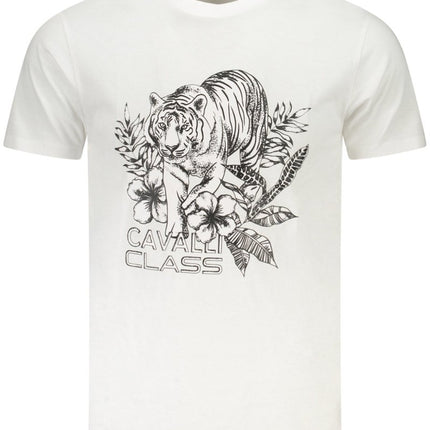 SEO. Cavalli Class Kurzarm - T-Shirt Herren Blau - Weiß Linkreich
