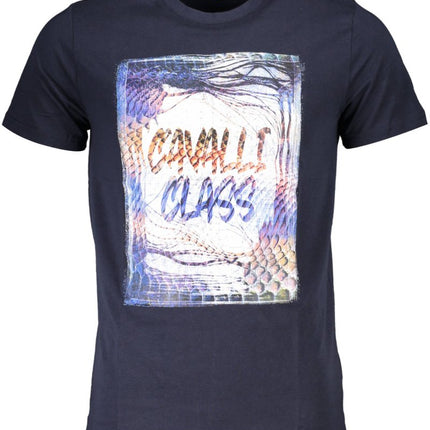 SEO. Cavalli Class Kurzarm - T-Shirt Herren Blau - Blau Linkreich