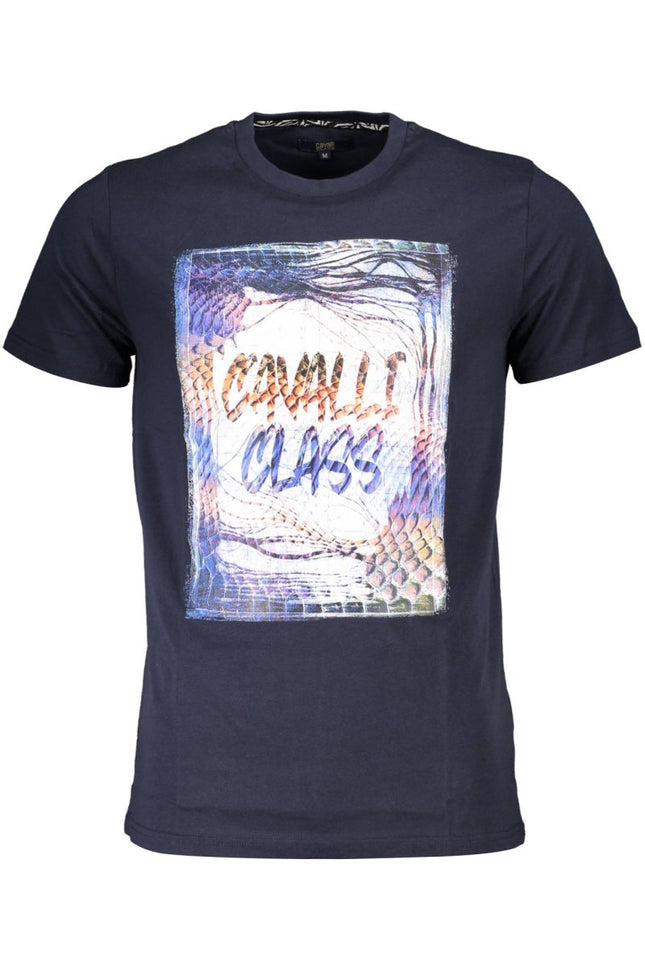 SEO. Cavalli Class Kurzarm - T-Shirt Herren Blau - Blau Linkreich