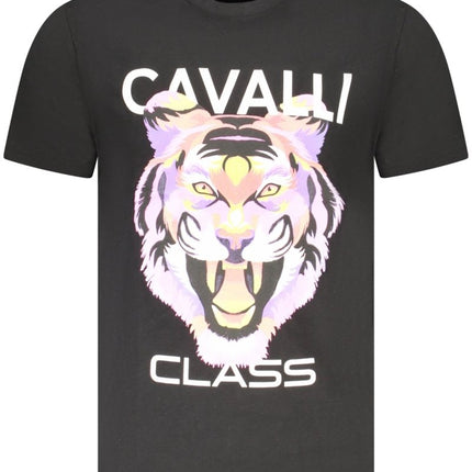 SEO. Cavalli Class Kurzarm - T-Shirt Herren Grau - Schwarz Linkreich