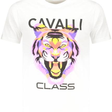 SEO. Cavalli Class Kurzarm - T-Shirt Herren Grau - Weiß Linkreich
