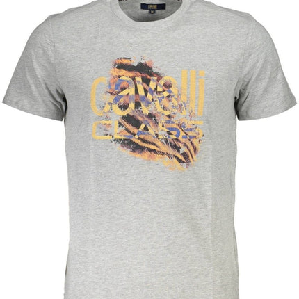 SEO. Cavalli Class Kurzarm - T-Shirt Herren Grau - Grau Linkreich