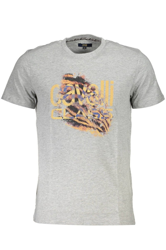 SEO. Cavalli Class Kurzarm - T-Shirt Herren Grau - Grau Linkreich