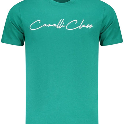 SEO. Cavalli Class Kurzarm - T-Shirt Herren Grau - Grün Linkreich