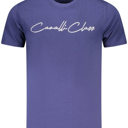 SEO. Cavalli Class Kurzarm - T-Shirt Herren Grau - Blau Linkreich