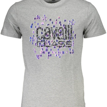 SEO. Cavalli Class Kurzarm - T-Shirt Herren Grau - Grau Linkreich