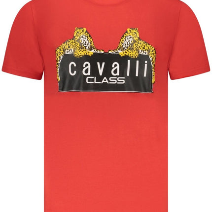 SEO. Cavalli Class Kurzarm - T-Shirt Herren Grün - Rot Linkreich