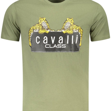 SEO. Cavalli Class Kurzarm - T-Shirt Herren Grün - Grün (VE04050) Linkreich