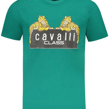 SEO. Cavalli Class Kurzarm - T-Shirt Herren Grün - Grün Linkreich