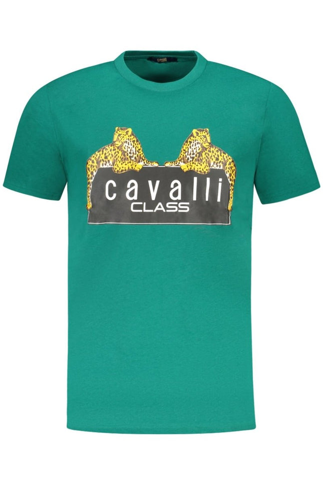 SEO. Cavalli Class Kurzarm - T-Shirt Herren Grün - Grün Linkreich