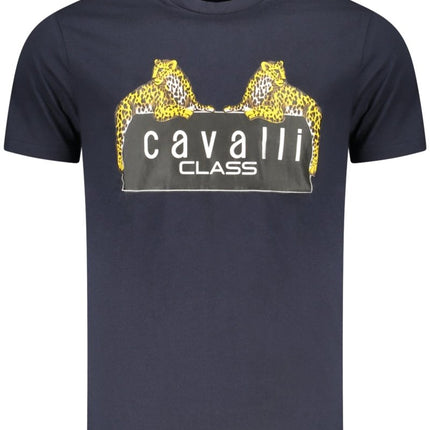 SEO. Cavalli Class Kurzarm - T-Shirt Herren Grün - Blau Linkreich