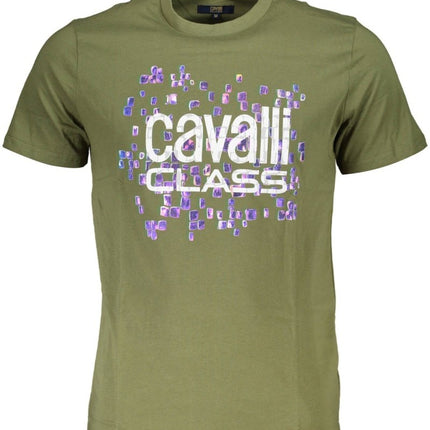 SEO. Cavalli Class Kurzarm - T-Shirt Herren Grün - Grün Linkreich