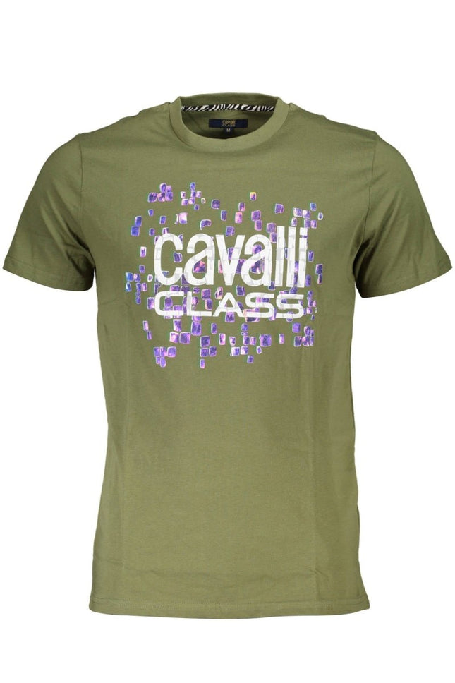 SEO. Cavalli Class Kurzarm - T-Shirt Herren Grün - Grün Linkreich