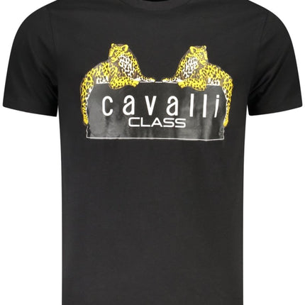 SEO. Cavalli Class Kurzarm - T-Shirt Herren Grün - Schwarz Linkreich