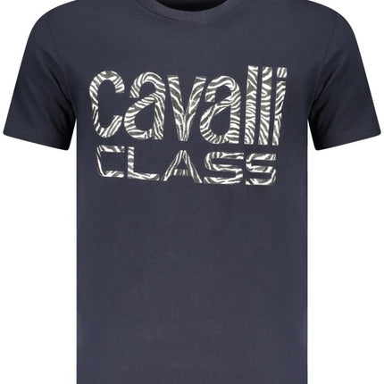 SEO. Cavalli Class Kurzarm T-Shirt Herren Schwarz - Blau Linkreich