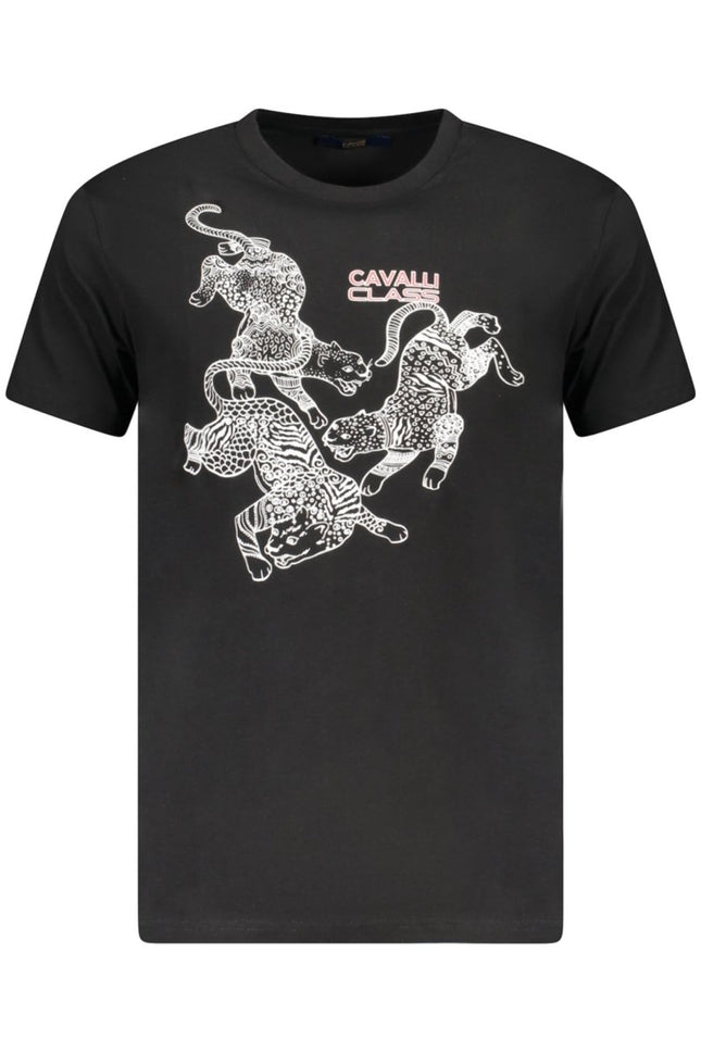 SEO. Cavalli Class Kurzarm T-Shirt Herren Schwarz - Schwarz Linkreich