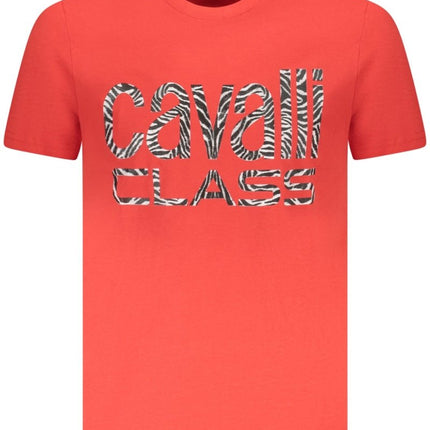 SEO. Cavalli Class Kurzarm T-Shirt Herren Schwarz - Rot Linkreich